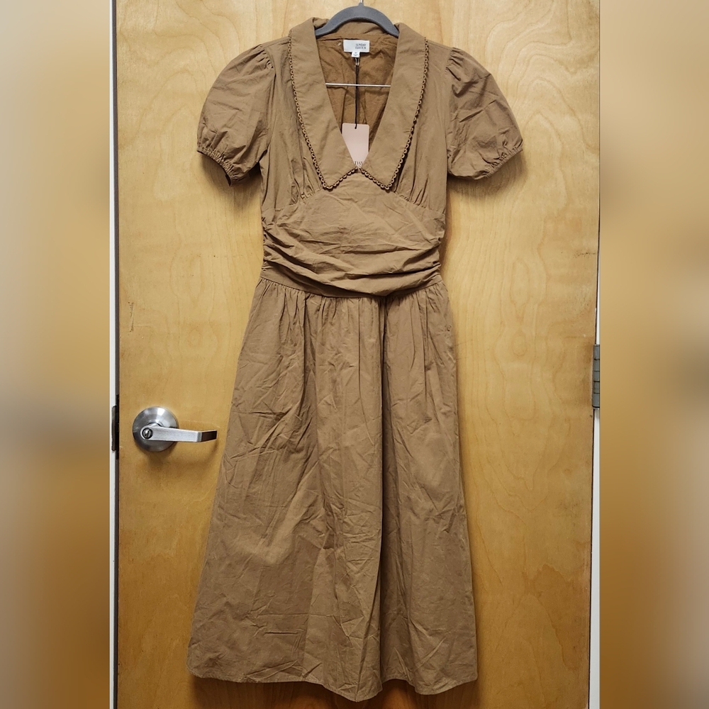 Sunday Edition size M Peter pan collar Midi Cottagecore Romantic Fit & Flare